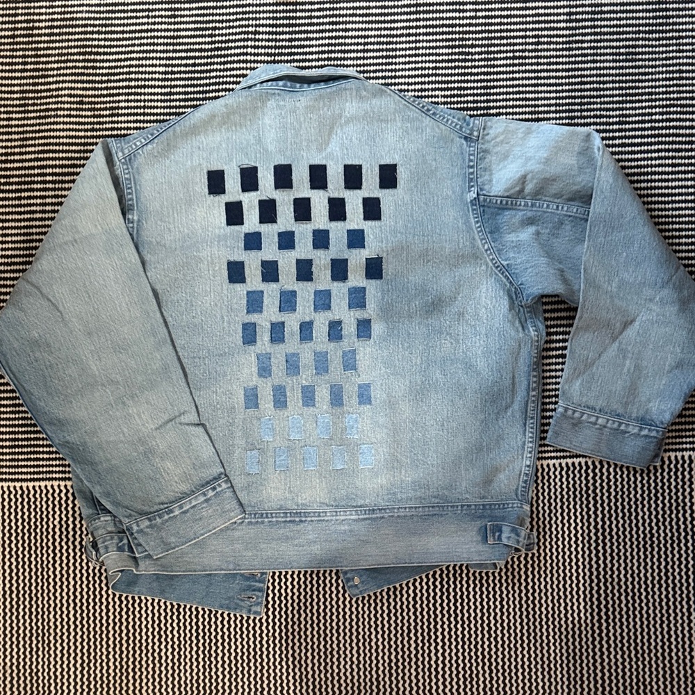 Levi's Blue Patchwork Denim Jacket - image 3